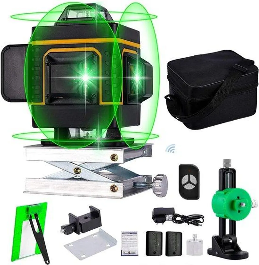 Laser rotatif pour pose carrelage et placo - Niveau 360° 4D automatique