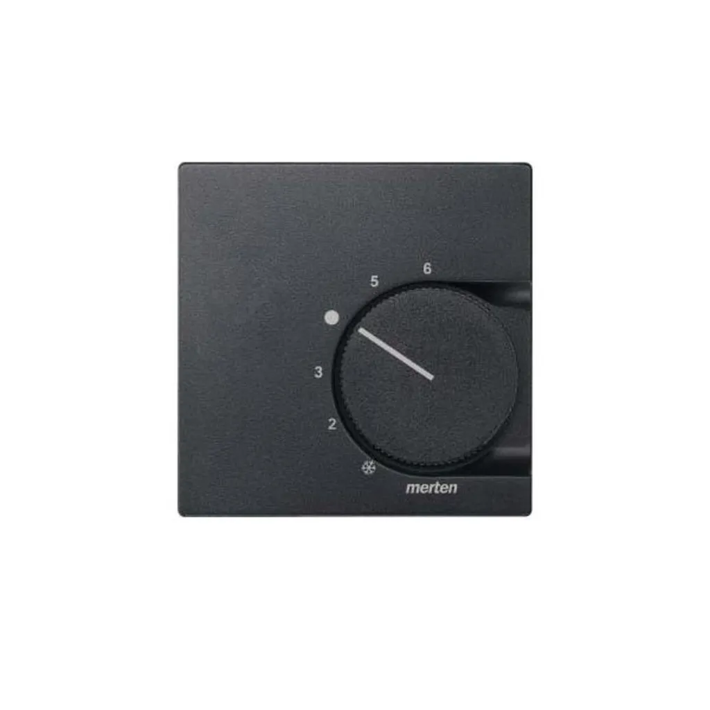 Merten Plaque centrale anthracite pour thermostat d'ambiance 536214