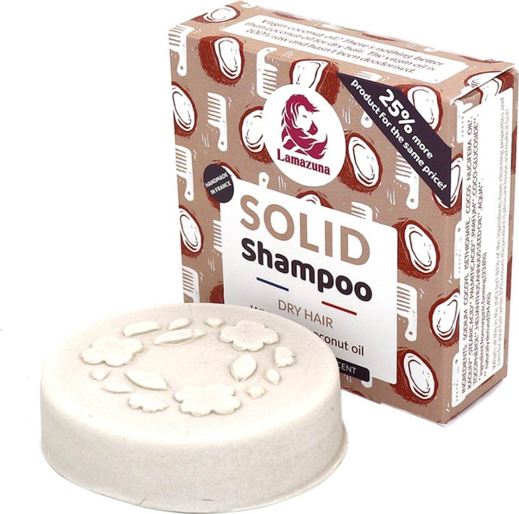 Lamazuna Festes Shampoo Trockenes Haar Kokosnussöl