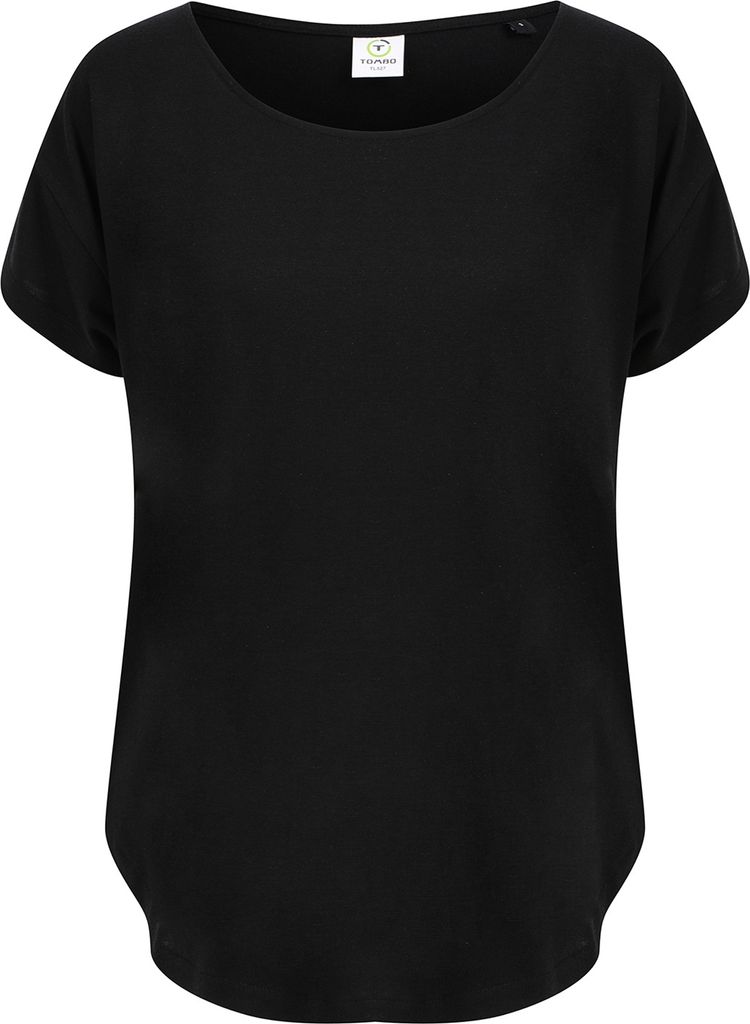 Tombo - T-Shirt Runder Auschnitt für Damen RW8005 (L) (Schwarz)