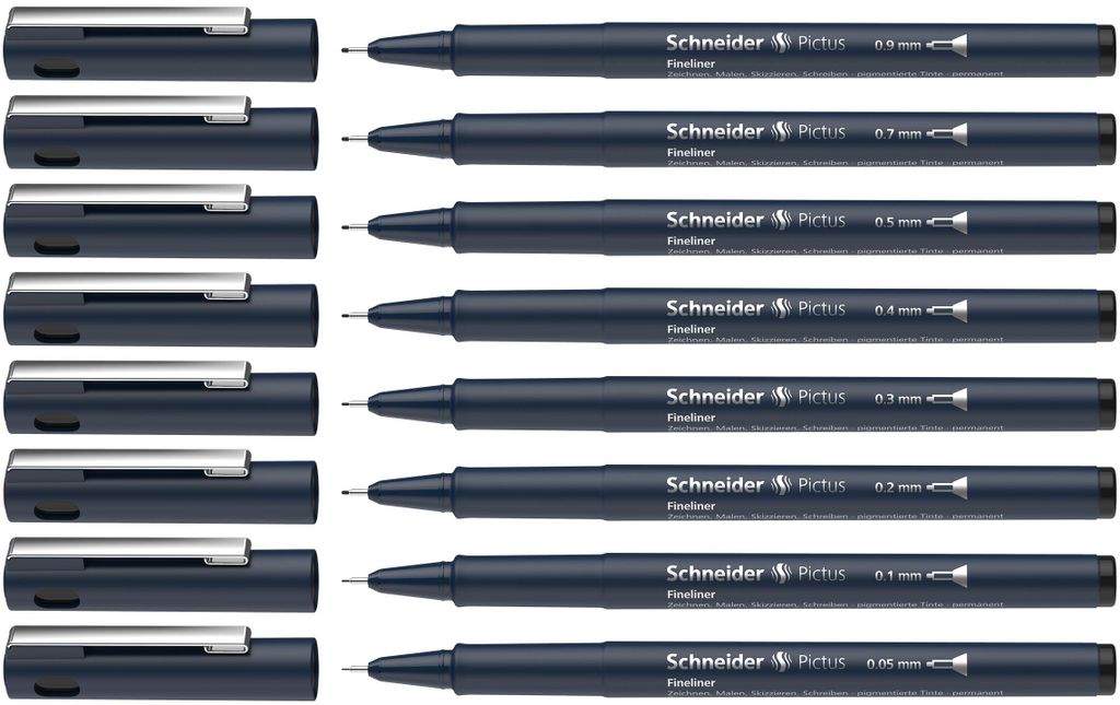 Schneider Schreibgeräte Pictus, Schwarz, Schwarz, Produktbild 