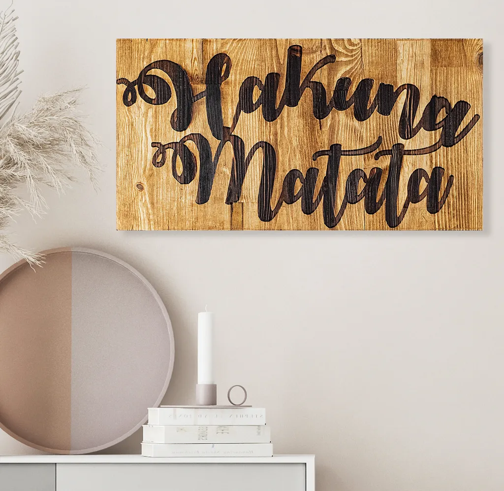 Wallity Hakuna Matata Wall Art Noce 58cm - Arredo Design Legno