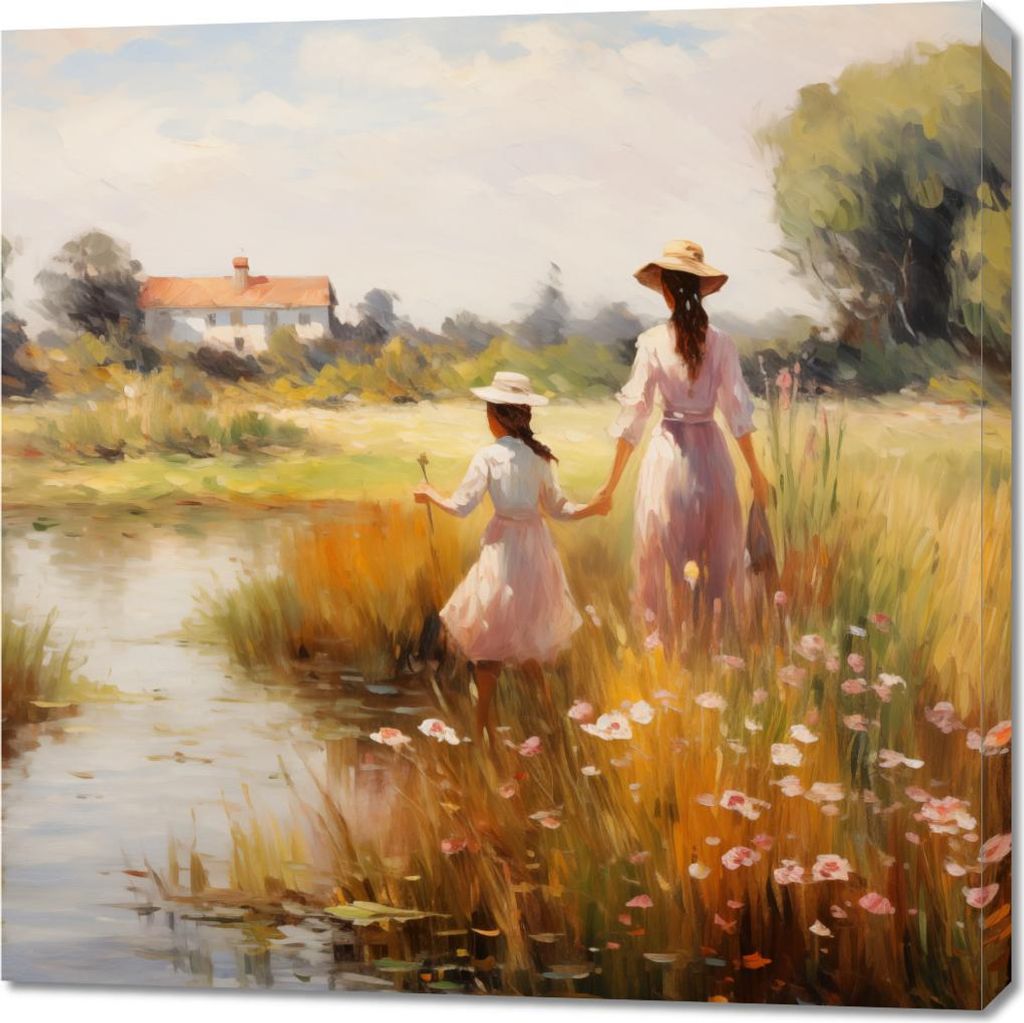Bild 90x90cm Ländliche Verbindung