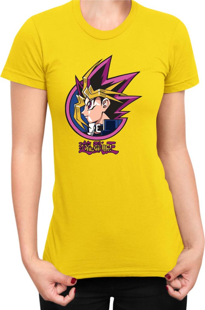 Damen T-Shirt Japan Manga Anime Comics Yu Gi 016, Lady S / Gelb