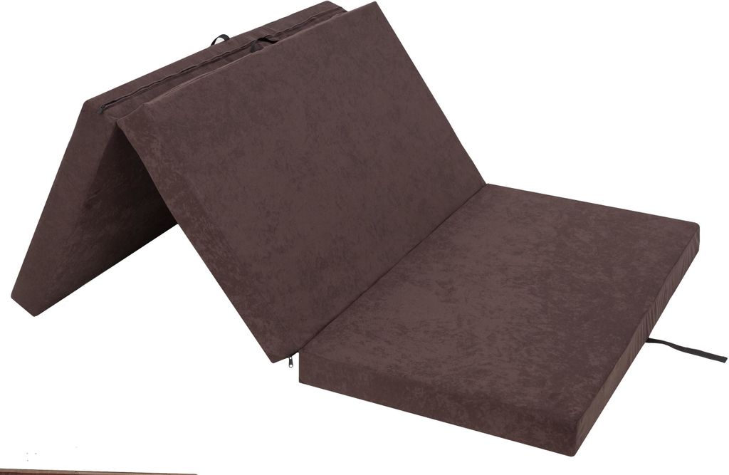 Faltmatratze BEN - 200×120×10 cm - klappbar, Bezug waschbar, feste Schaumstoffmatratze, Aloba-Stoff, Gästebett & Yogamatte | Pillowprim