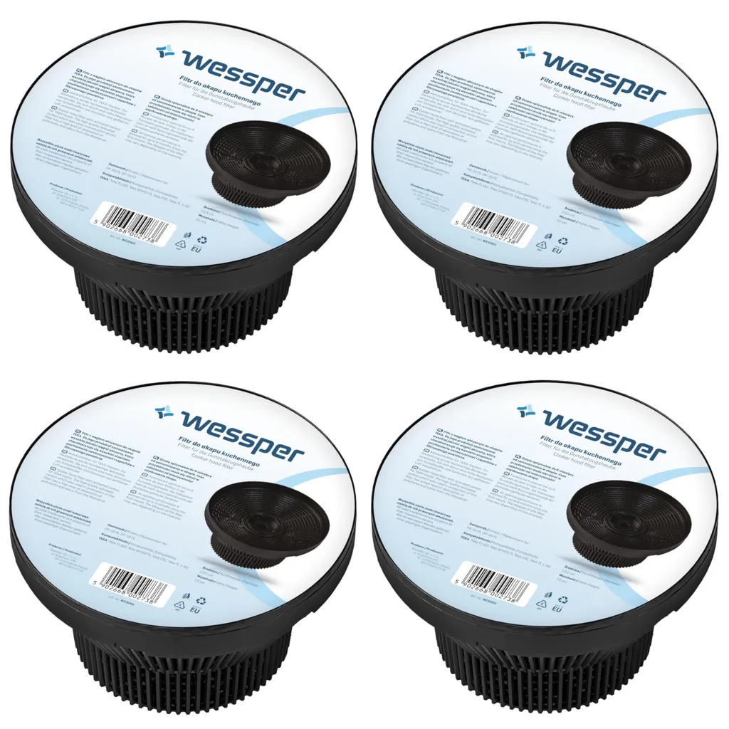 Kit 4 Filtri Cappa Teka C3C Wessper - Aria Pulita e Cucina Senza Odori