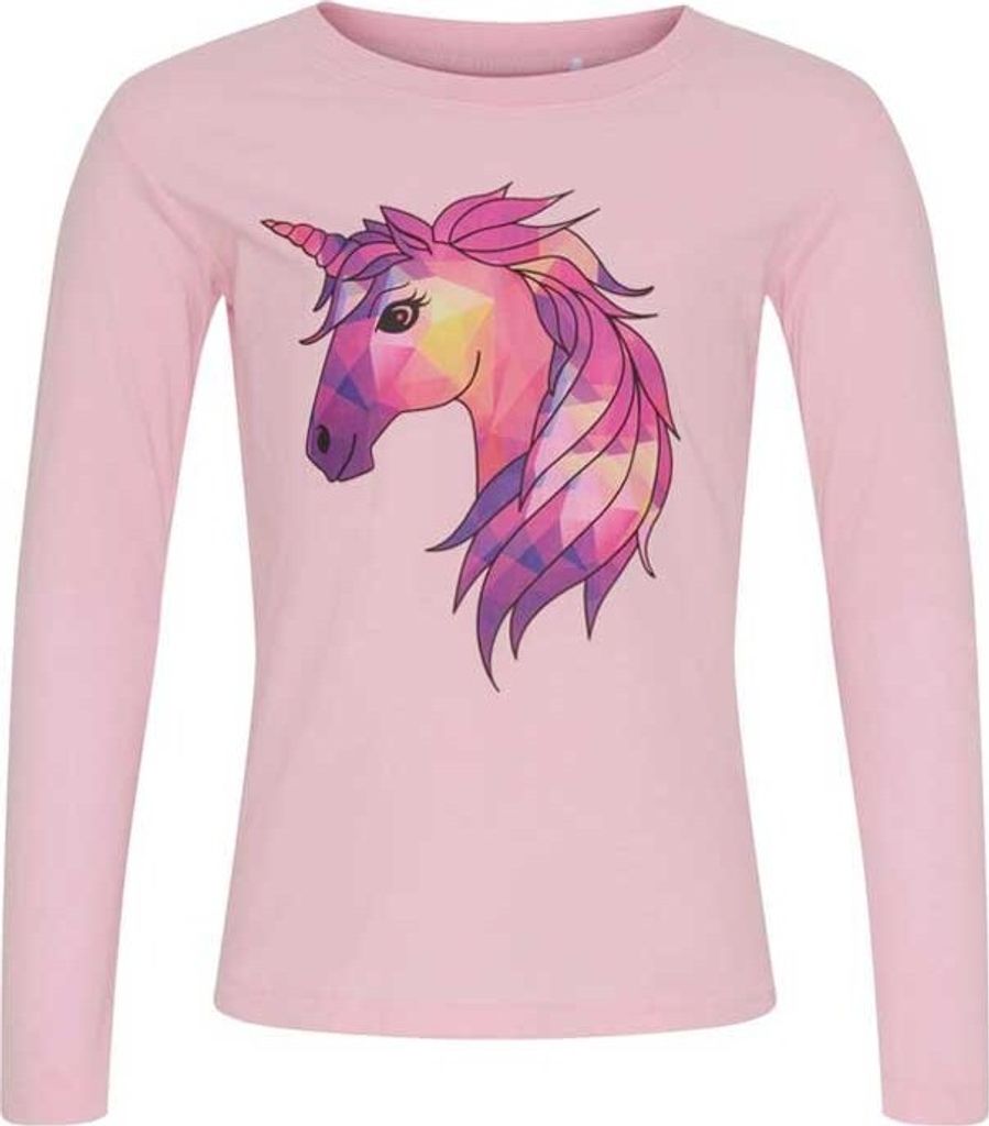 Equipage Kinder Shirt Longsleeve rosa mit buntem Produktbild 