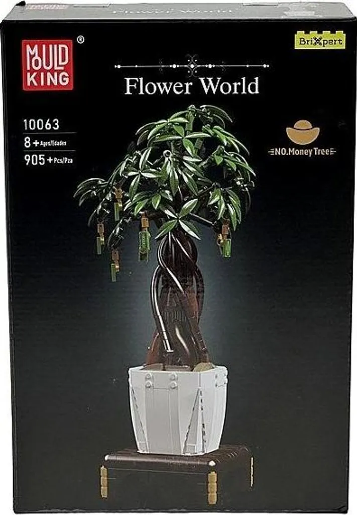 Fleur en pot en briques de construction : Plante artificielle à monter
