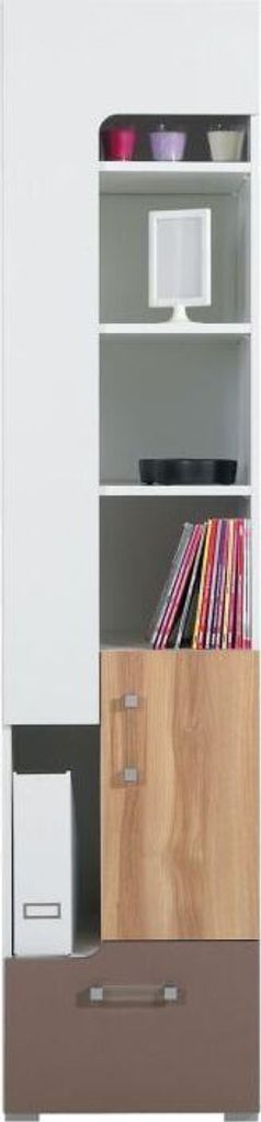 Schrank Kinderzimmer Braun / Weiß 195x45x40 cm