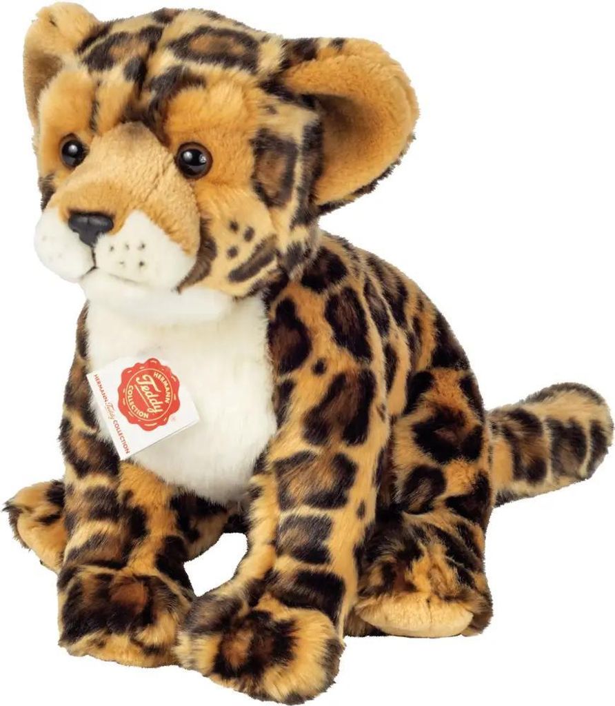 Hermann Teddy Sitzender Leopard Stofftier 27 Cm Braun  Produktbild 