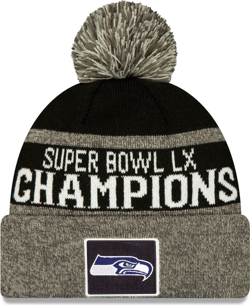 Zimní čepice Seattle Seahawks k oslavě vítězství v Super Obrázek produktu 