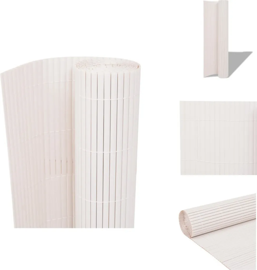 Panneau de Clôture PVC Blanc 90x500cm - Brise-Vue Double Face Moderne