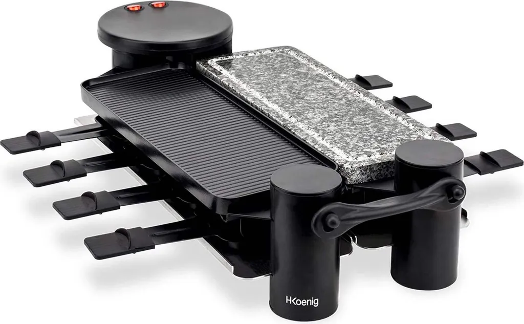 H.KOENIG RP360 Raclette 8 Persone 3 in 1 - Offerta Griglia e Pietra 1200W