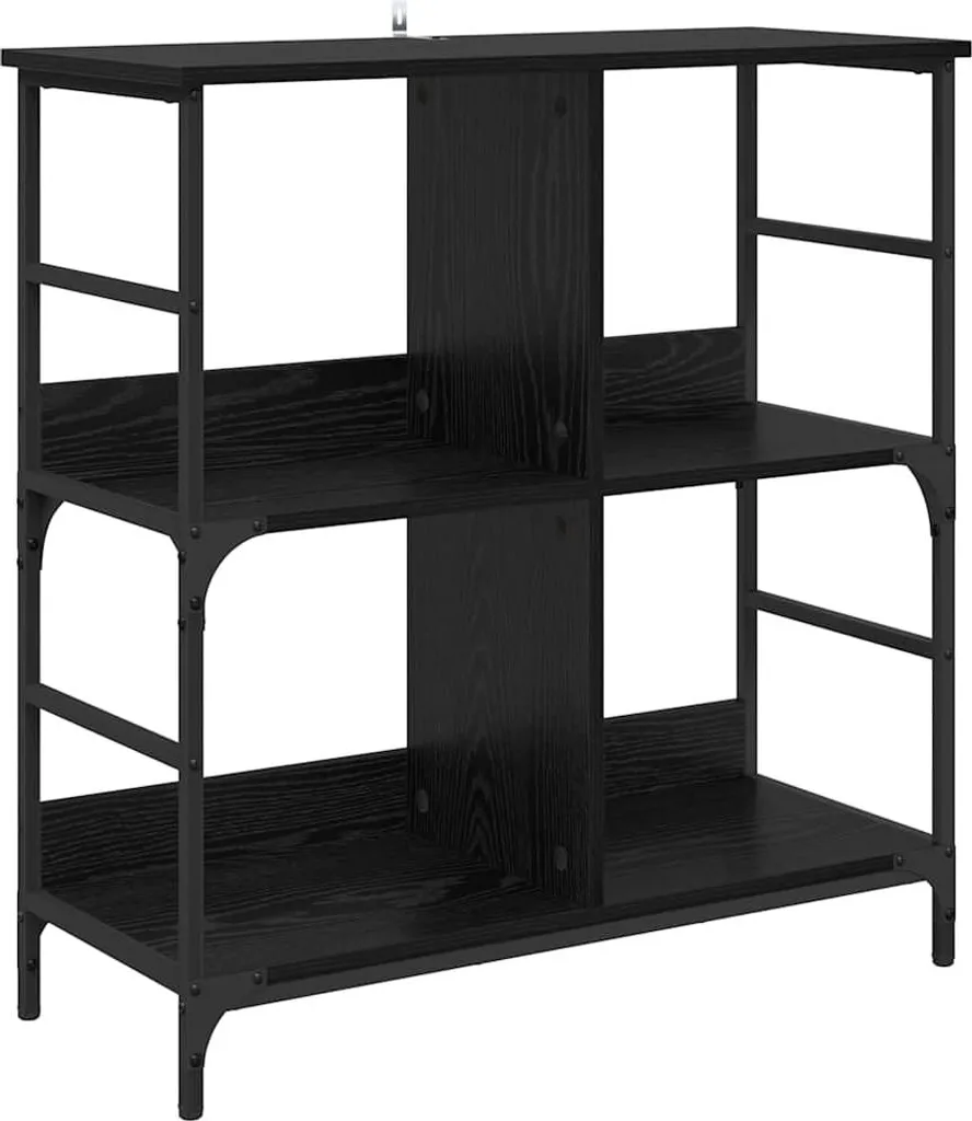SYFAX™ Libreria Rovere Nero: Organizza i tuoi Ricordi con Stile - 82cm