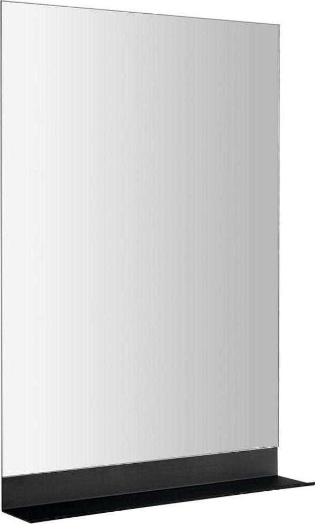 Spiegel mit Ablage 50x95cm, CU free, Schwarz matt