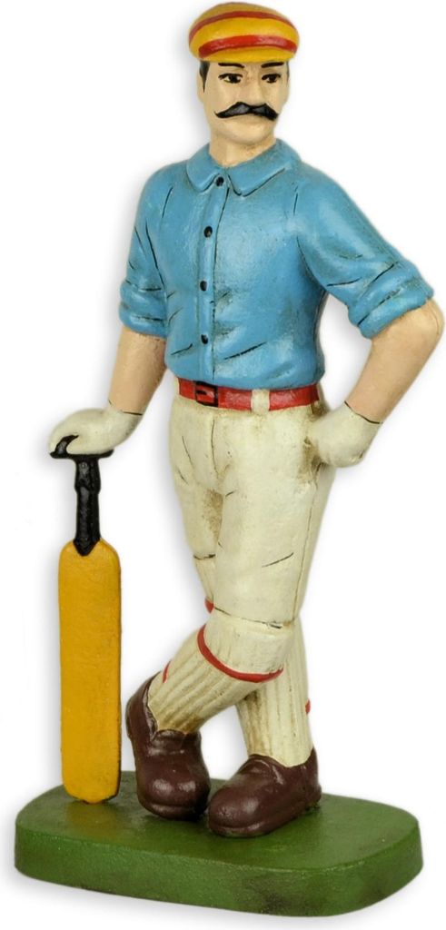 Eine gusseiserne Figur Cricket Spieler Replikat Retro Design Dekoration