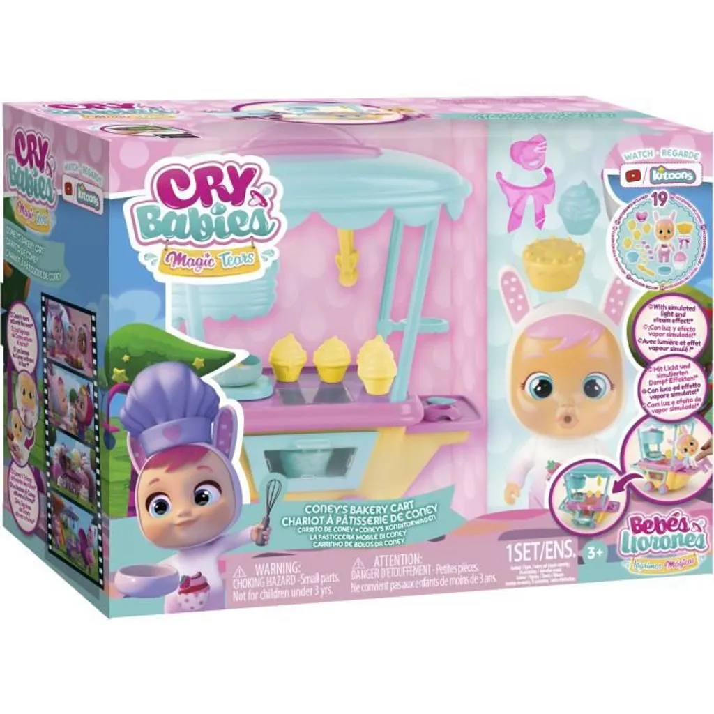 Playset Cry Babies chariot Coney anti-ennui avec 19 pièces de jeu - 2