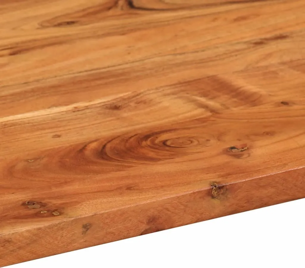 Top Ovale Acacia 140x50x2,5 cm | Piano di Ricambio Legno Massiccio - 6