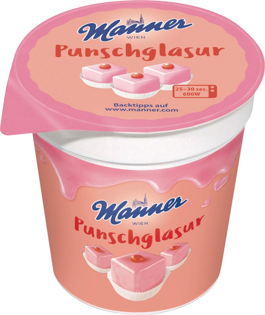 A product shot of Manner Punsch Glasur.