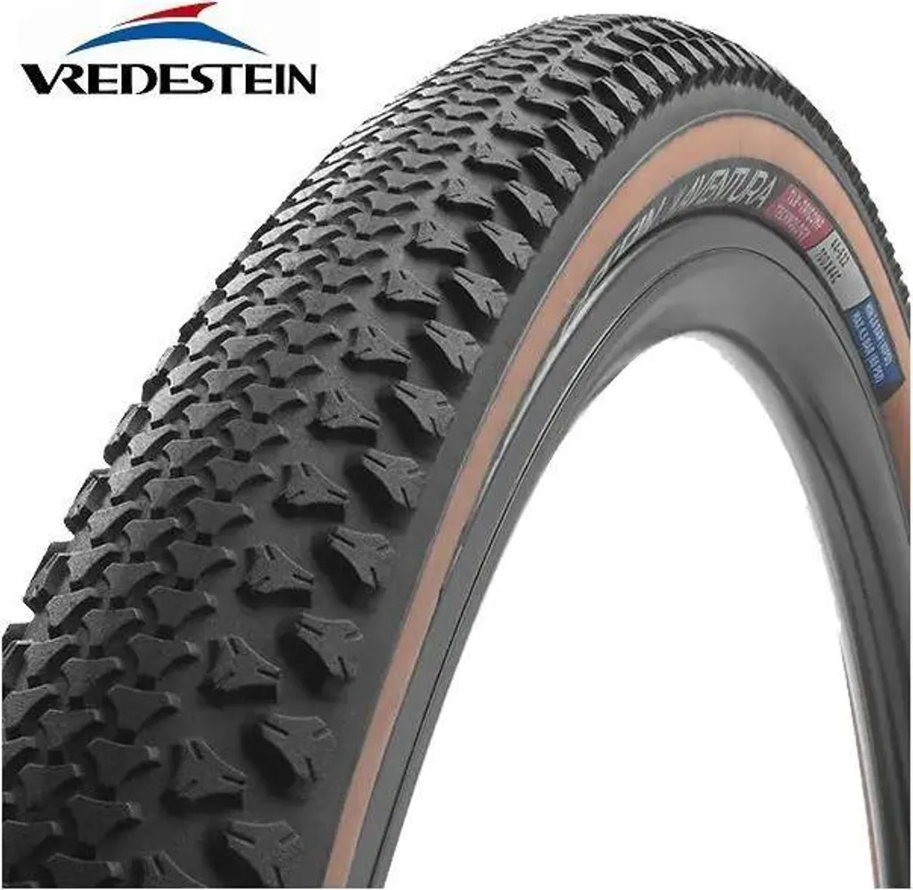 Pneu gravel Vredestein Aventura TLR 700x38c noir marron tubeless