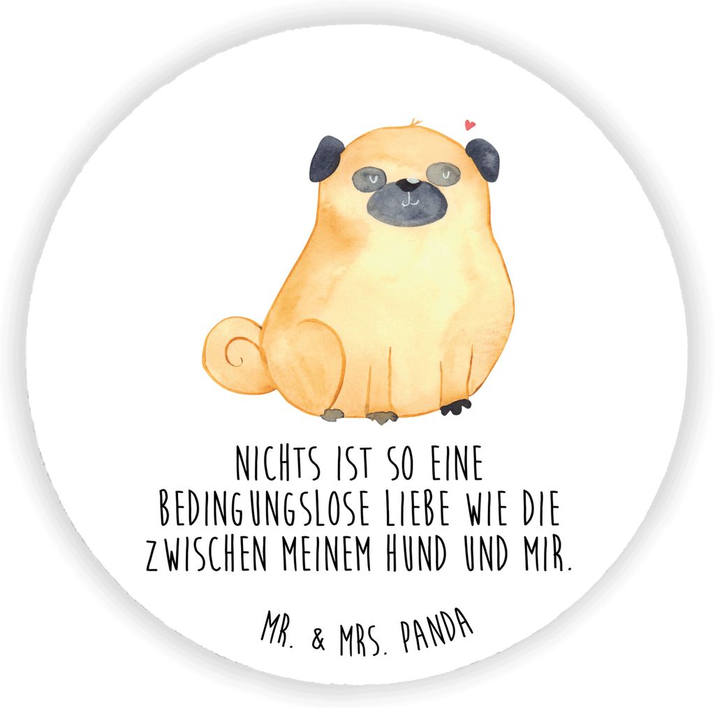 Mr. & Mrs. Panda magnet Mops - Weiß - Geschenk, Knuffig, Produktbild 