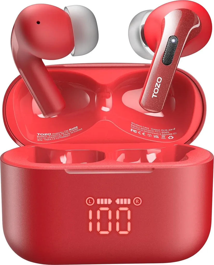 Auricolari Wireless 48,5H: Display LED e IPX8 per Sport Estremi