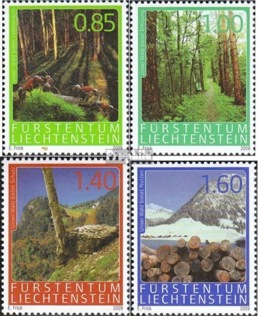 Briefmarken Liechtenstein 2009 Mi 1518-1521 (kompl.Ausg.) postfrisch Wald