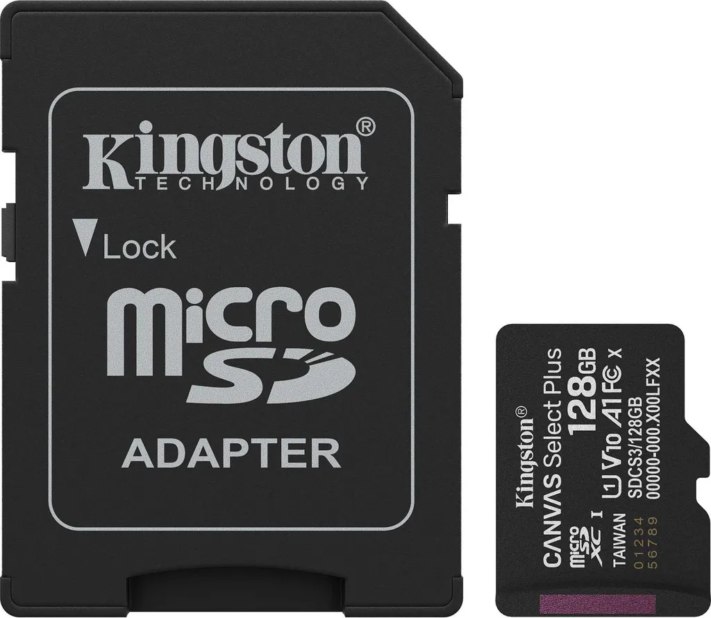 Scheda MicroSD 128GB Kingston Canvas Select Plus Gen3 - Alta Velocità