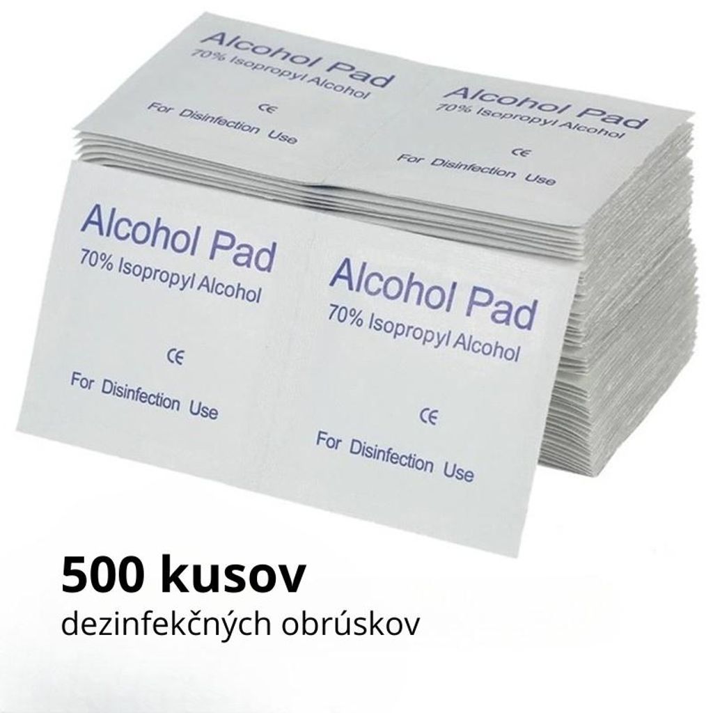 500 dezinfekčných obrúskov - 70% alkohol Jednorazové Obrázok produktu 