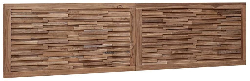 vidaXL Bettkopfteil Natur Massivholz Teak