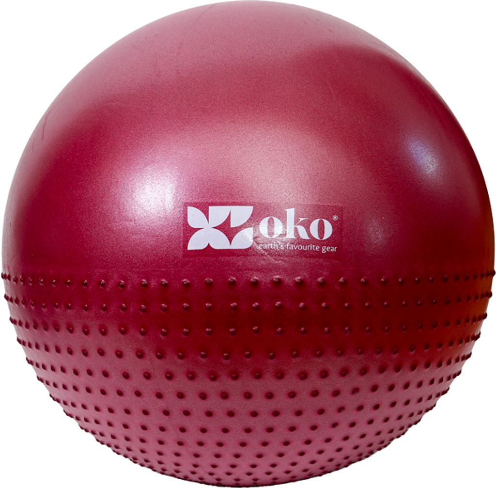Rutschfester Gymnastikball - 75cm - Weinrot - Ideal für Fitnesstrainings, Yoga und Pilates ! Neue OKO Reihe