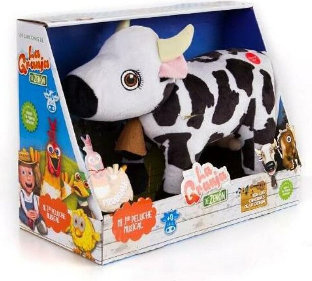 Peluche con suono Vaca Lola en La Granja de Zenón Bandai Immagine del prodotto 