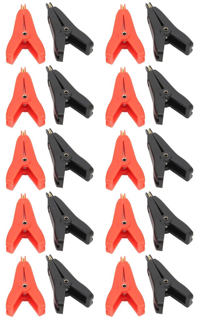 10 Sets 10A ABS isolierte Prüfklemmen, elektrische Anschlussklemmen, vergoldete Messingverbinder