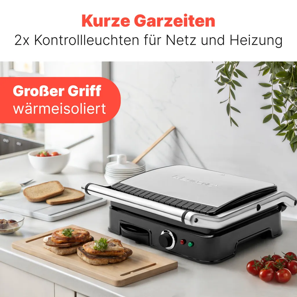 Gril de table Clatronic KG 3487 pour cuisiner sainement sans graisse - 7