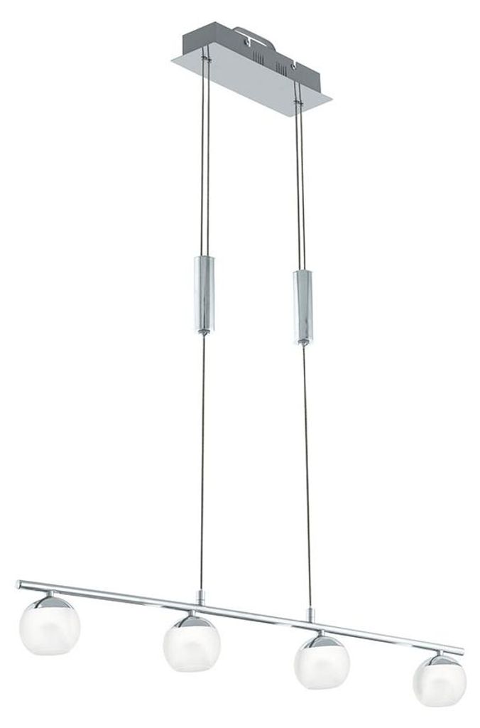 LED Pendelleuchte BORRIOL, Chrom, Stahl, Höhenverstellbar, Produktbild 
