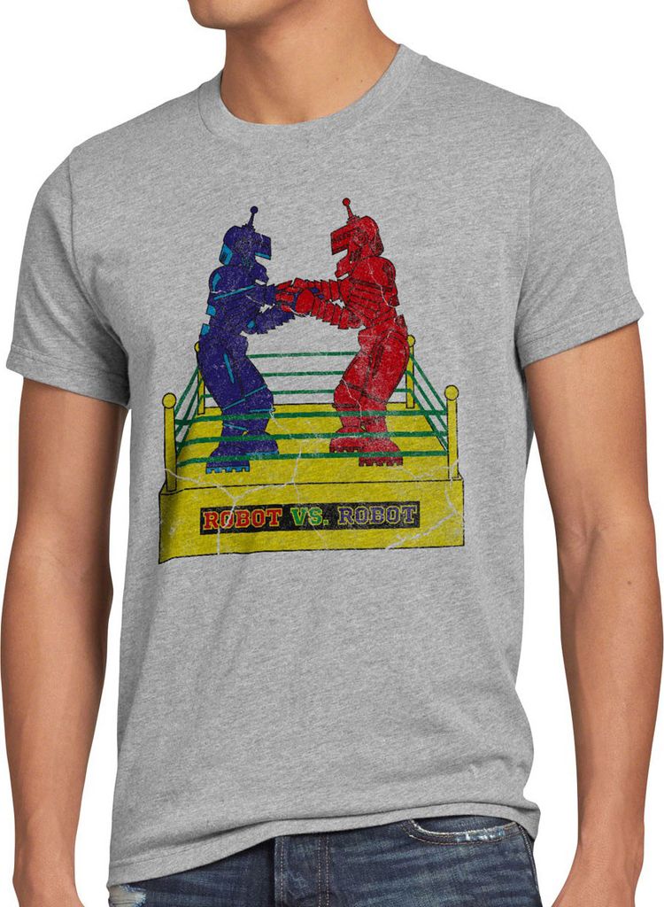 style3 Retro Roboter Herren T-Shirt sheldon