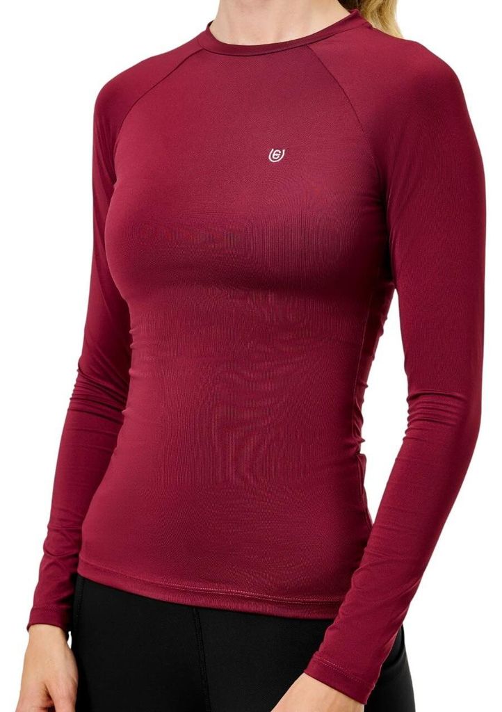 Equestrian Stockholm Baselayer Damen Langarm Dynamic Bordeaux Longsleeve Bordeaux S