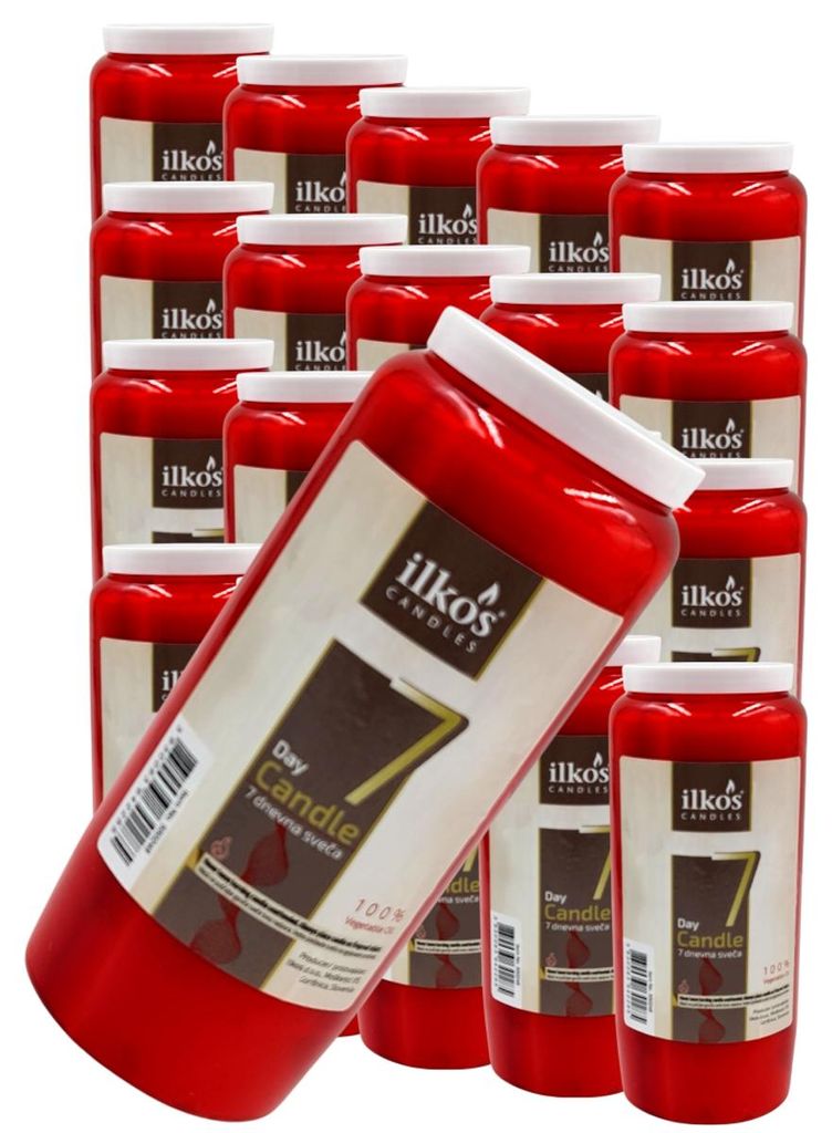 20 x 7 Tage Öllicht rot Produktbild 