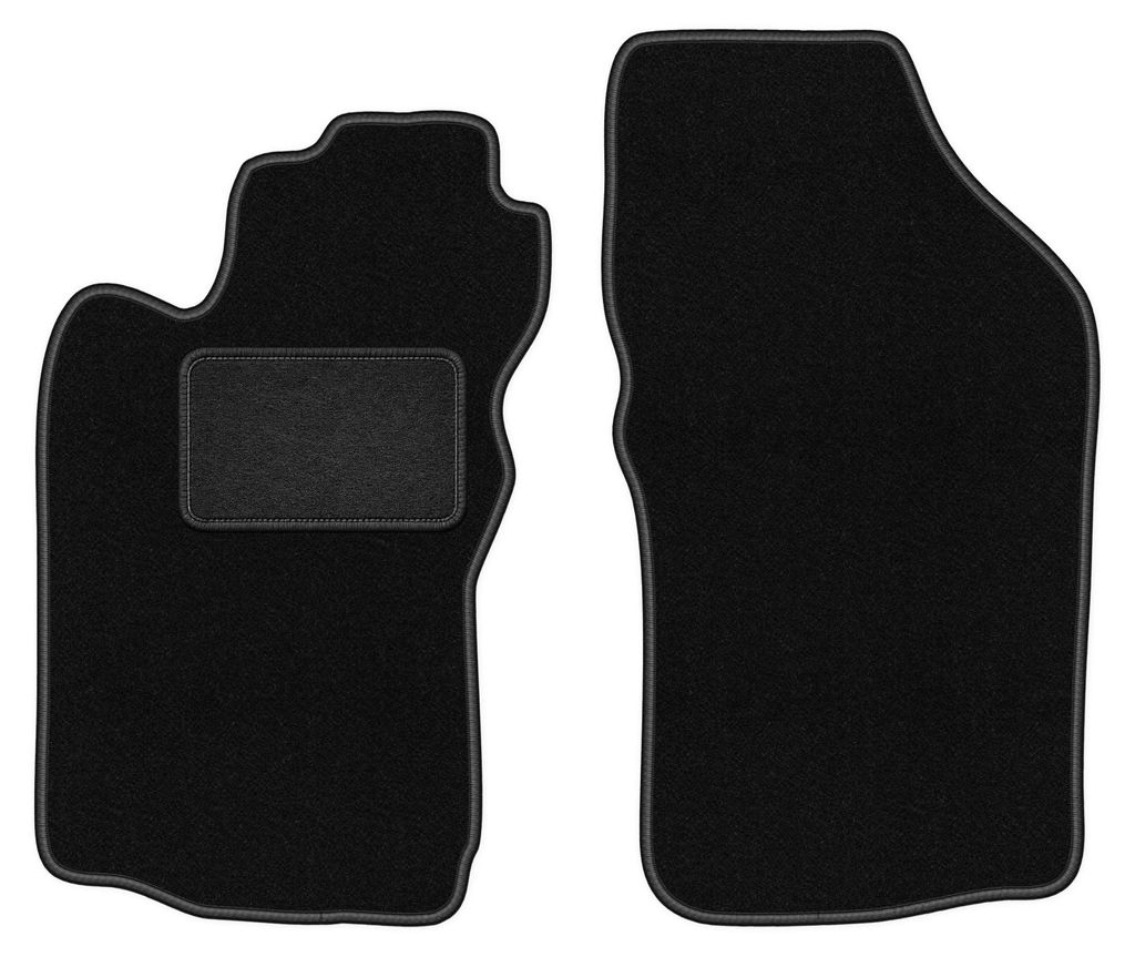 Velours-Fußmatten Vorne passend für Alfa Romeo GT (Coupe, Bj. 2003-2010) – schwarz, passgenau, mit Befestigungen set 2 Stk. - STANDARD
