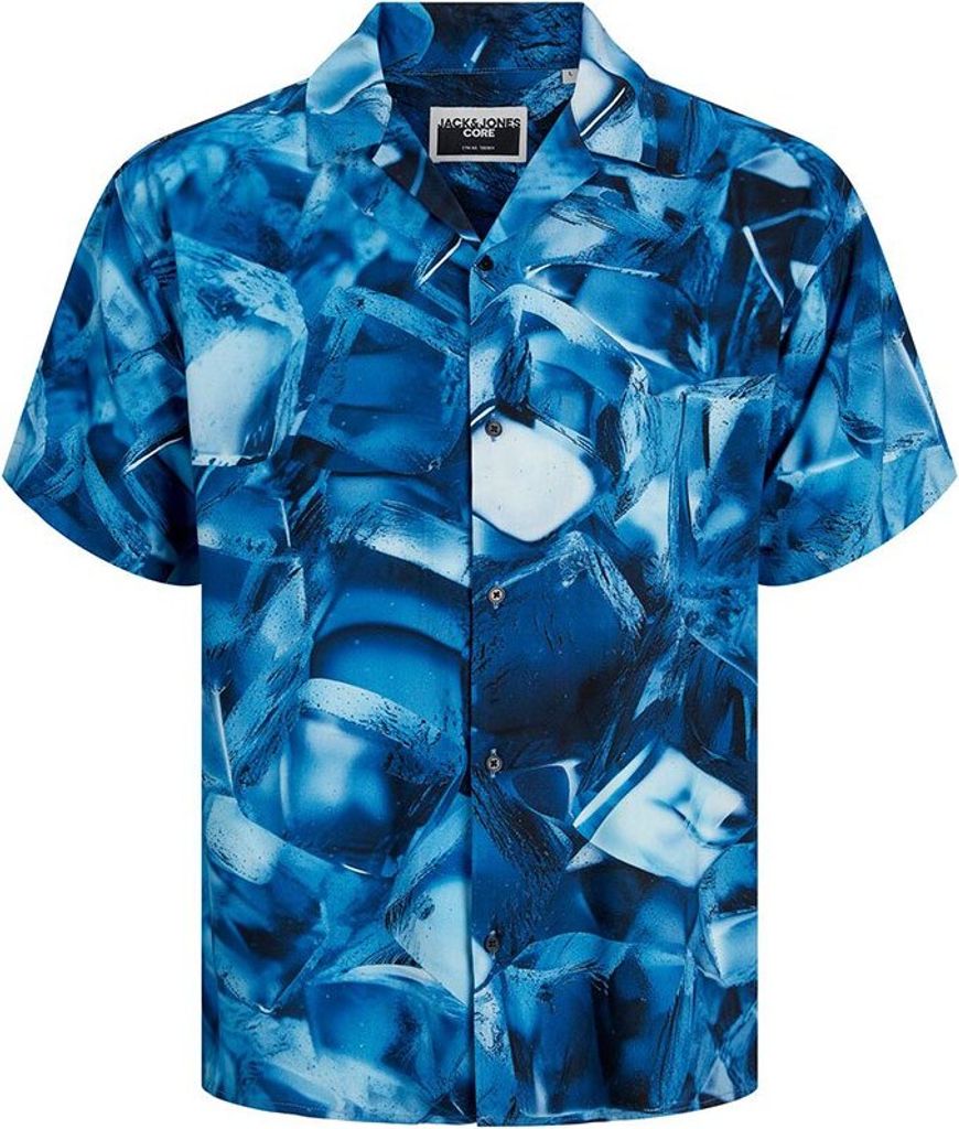 Jack & Jones Jeff Digital Aop Resort Kurzarmhemd Blau S Mann Blau S