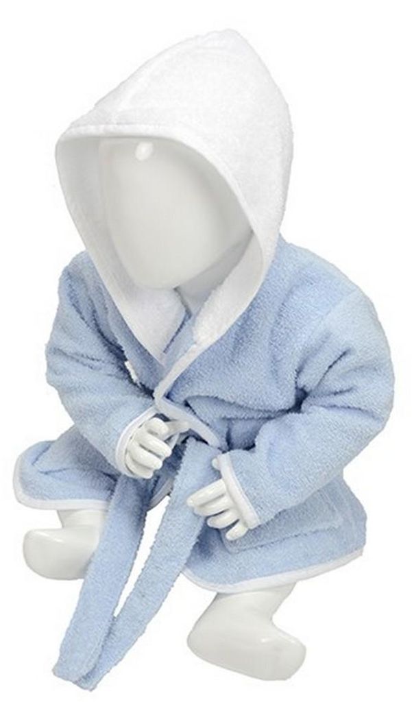 ARTG - "Babiezz" Morgenmantel für Baby LT5579 (98 cm x 110 cm) (Hellblau/Weiß)