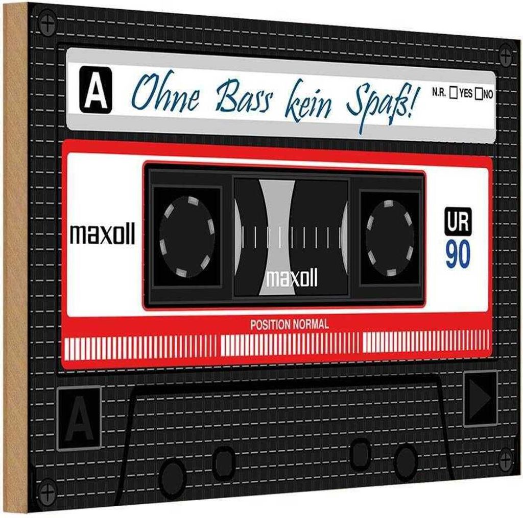 vianmo Holzschild 20x30 cm Ohne Bass kein Spaß Dekoration