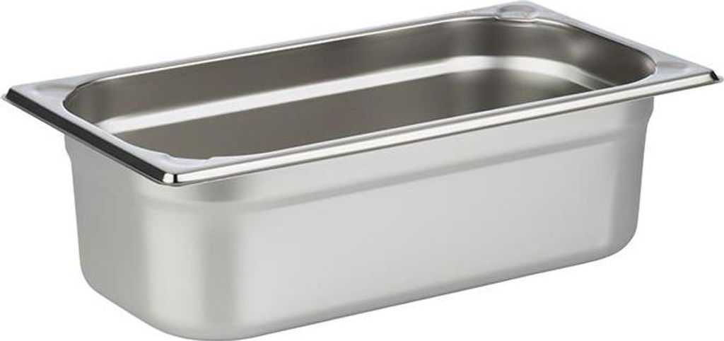 APS 81304 GN 1/3 Behälter, Edelstahl, 32,5 x 17,6 cm, Tiefe 100 mm, 4 Liter