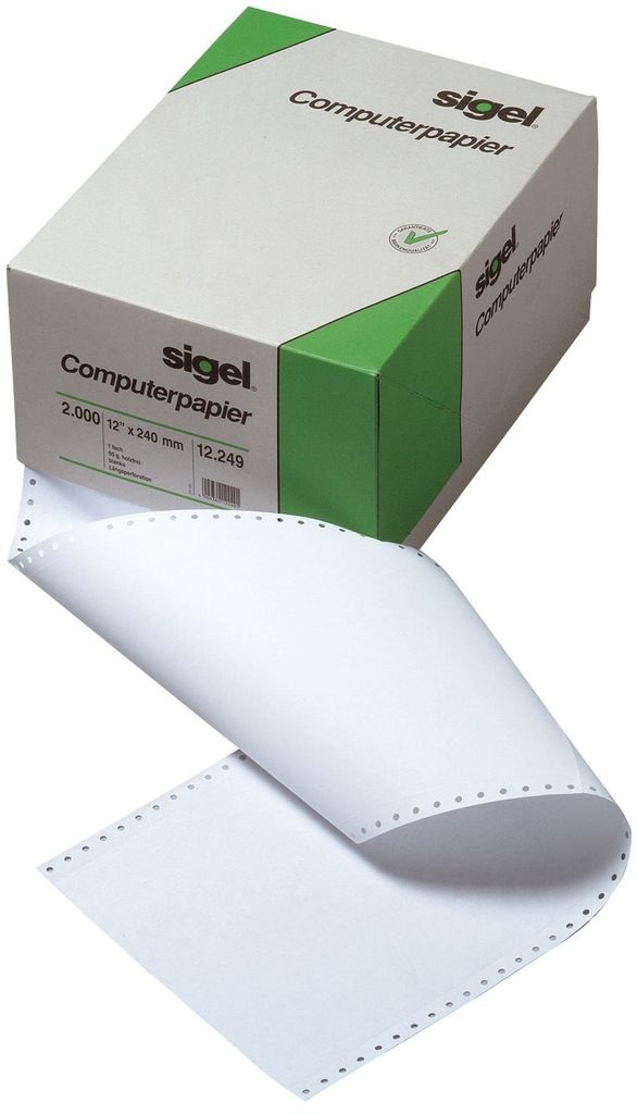 SIGEL 12249 Papier informatique 12 "x240 mm, A4, LP, 60 Image du produit 