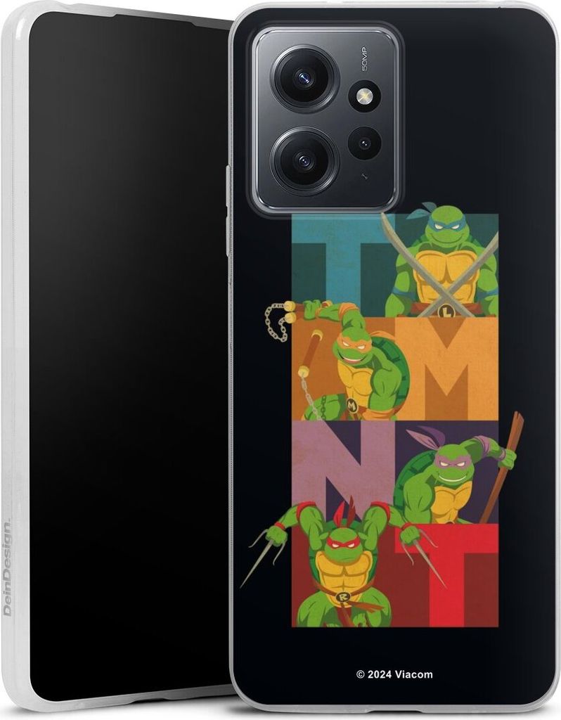 DeinDesign Slim Hülle für Xiaomi Redmi Note 12 4G Silikon Case Ultra Dünn Handyhülle Fanartikel Offizielles Lizenzprodukt Teenage Mutant Ninja...