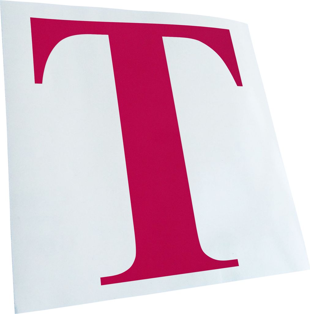 Kiwistar - Autoaufkleber - Buchstabe T - Alphabet Heckscheibe - Aufkleber für Auto Kfz Fahrrad, LKW, Truck Mofa