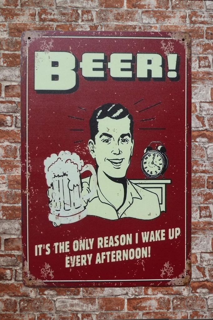 Blechschild Beer it's the only - Metallschild - Mancave Dekoration - Mancave - Beer - Männer - Bardekoration - Textschild.