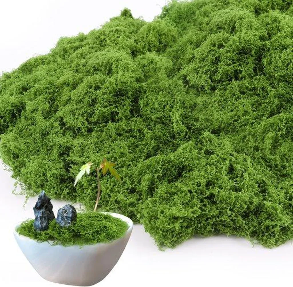 Mousse artificielle pour décoration de table et terrariums DIY 100g