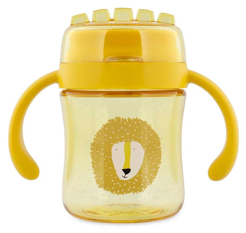Trixie Trinkbecher 360 Grad mit Griffen Mr. Lion gelb Tritan