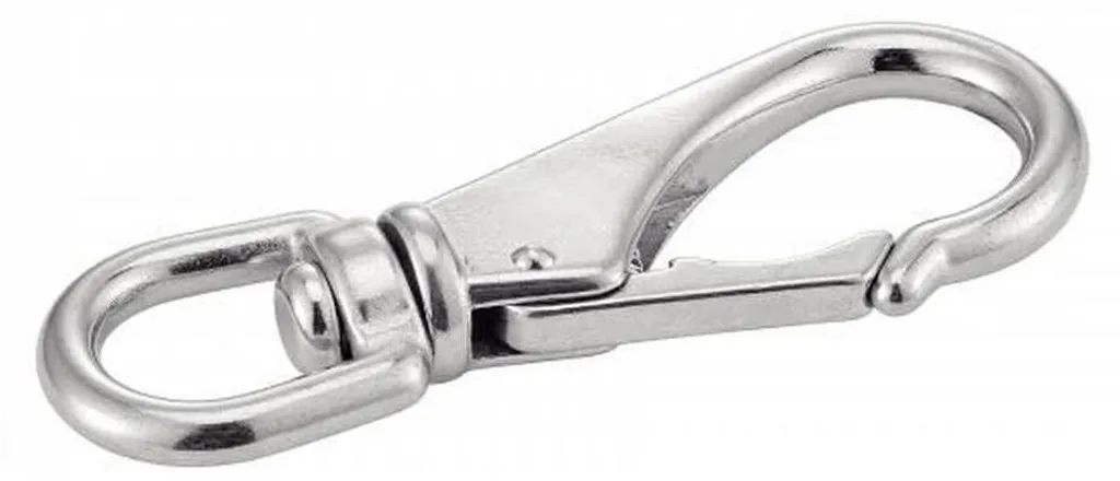 5 Mousquetons à Émerillon 70 mm D-Work en Inox A4 Qualité Marine